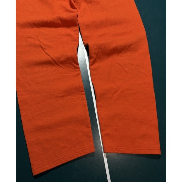 Hope College Champion Sweatpants Men's Small Orange Warm Up Fleece Lined - Picture 6 of 11